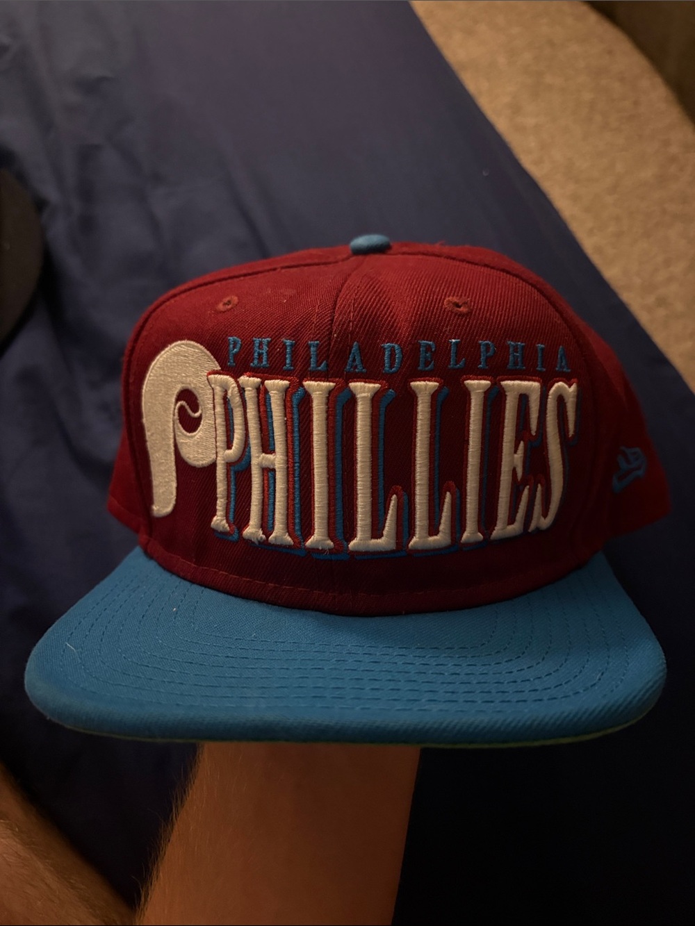 Philadelphia Phillies Two-Tone Maroon and Light Blue Snapback Hat